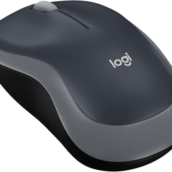 Logitech M185 Draadloze muis, 2,4 GHz, met mini-USB-ontvanger, compatibel met PC, Mac, Laptop